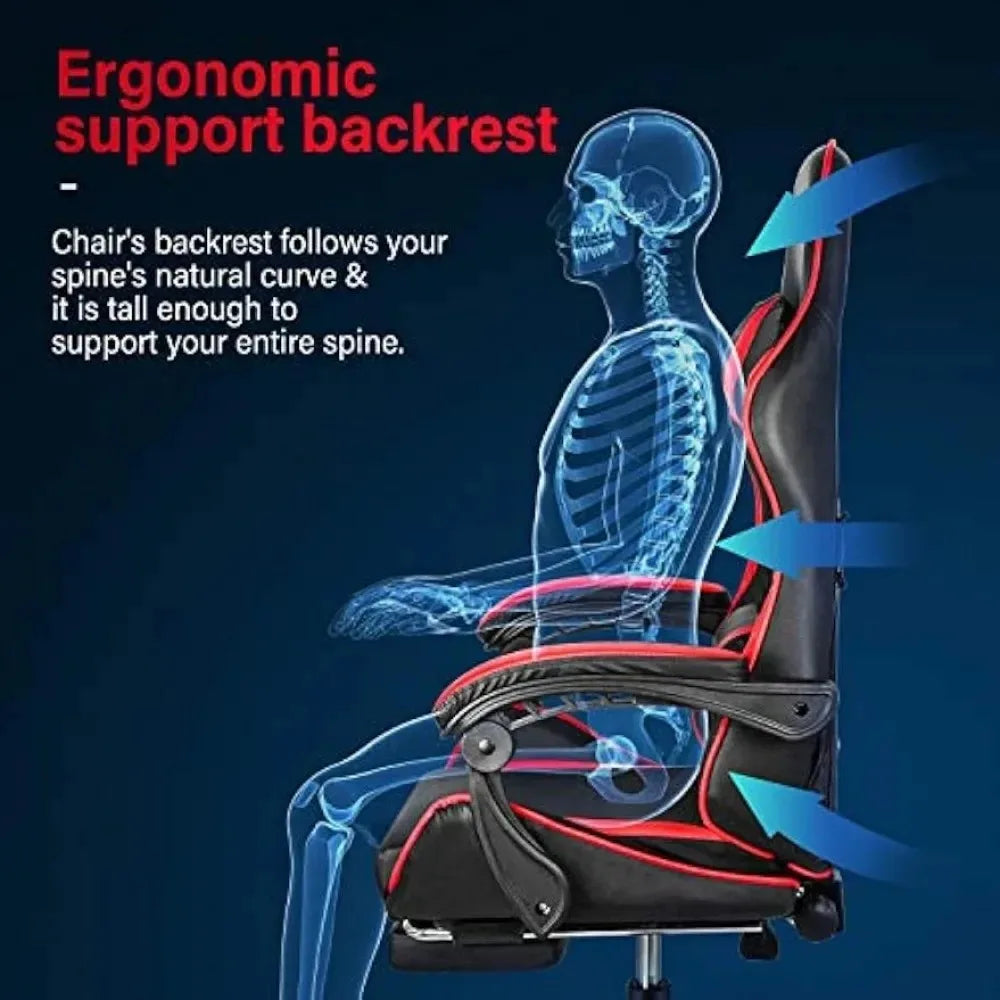 Gaming Chair Height Adjustable Swivel Recliner
